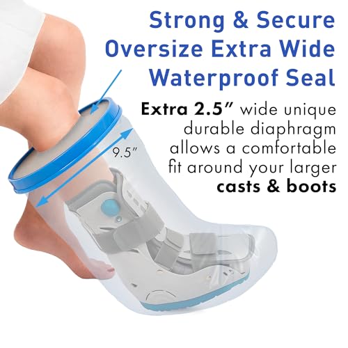 Image of Water Proof Wide Leg Cast Cover - Extra Large for Shower by TKWC Inc - #5739 - Watertight Foot Protector