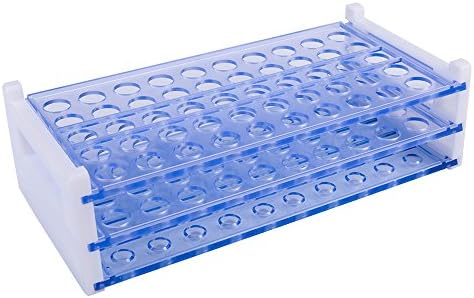 BIPEE Plastic Test Tube Rack for 13mm Tubes, Hole 50, Detachable