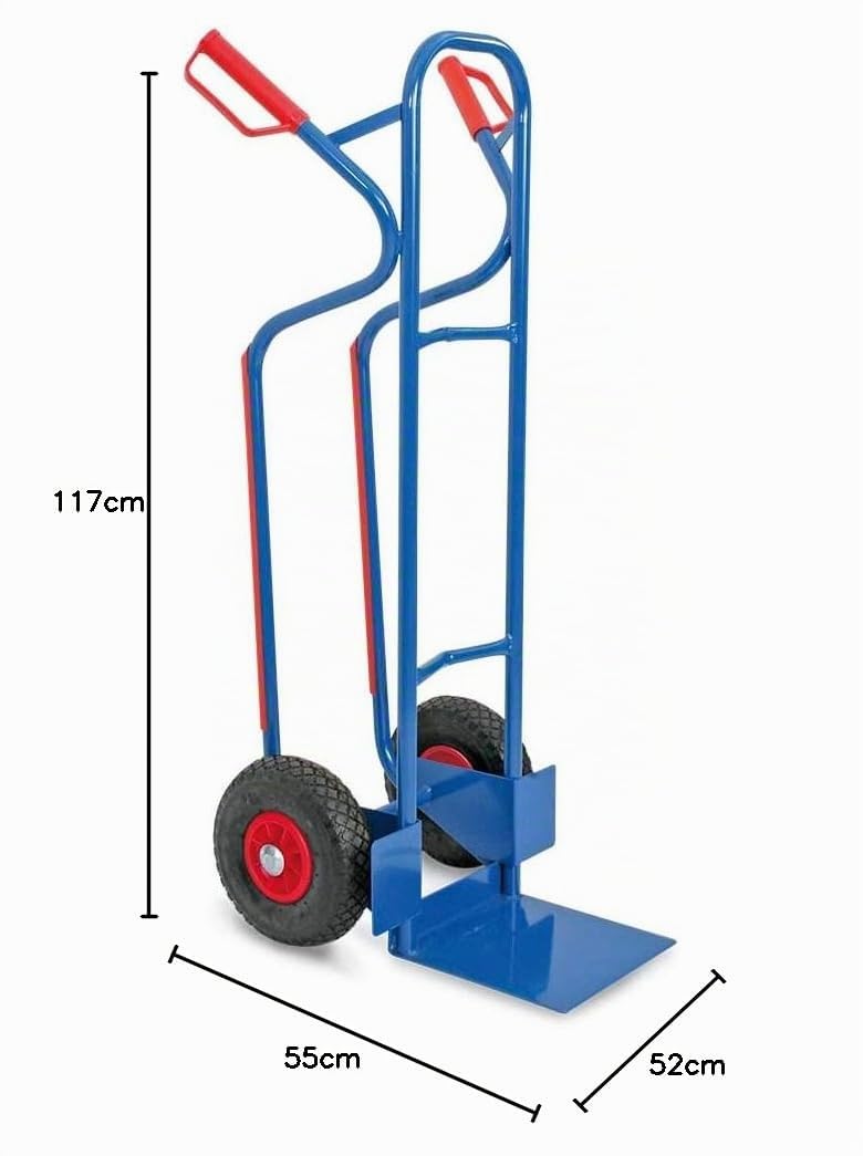 BRB Stapelkarre mit pannensicheren Reifen (blau)