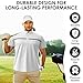 Men's Dry Fit Golf Shirts – Moisture-Wicking, UV Protection, Anti-Odor Short Sleeve Performance Polo for All-Day Comfort (US, Alpha, Medium, Regular, Regular, Powder White)