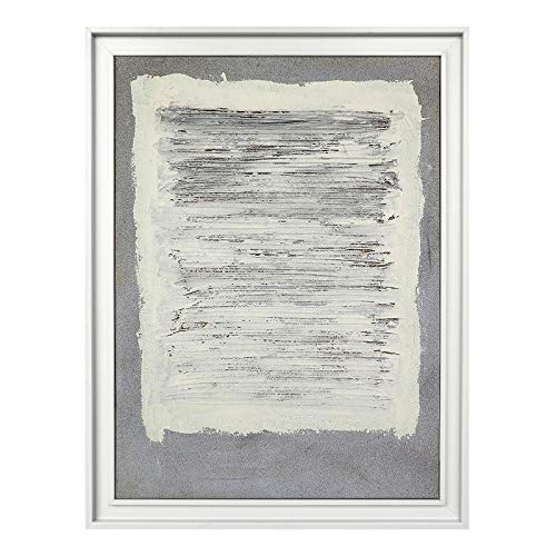 Quadro Olio su Tela,Crema Rettangolo Geometria Minimalista Astratto Moderno 100% Dipinti Ad Olio Dipinti A Mano su Tela per La Parete della Famiglia Soggiorno Sala da Pranzo Decorazioni per La Casa,