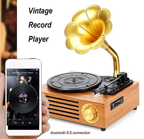 Tourne-Disque en Vinyle avec Forme de klaxon Bluetooth Vintage Tourne-Disque 3 Vitesses pour disques Vinyle Haut… - Les Beatles, Paul McCartney, John Lennon, RIngo Starr, George Harrison Tourne-Disque en Vinyle avec Forme de klaxon Bluetooth Vintage Tourne-Disque 3 Vitesses pour disques Vinyle Haut… – Image 3