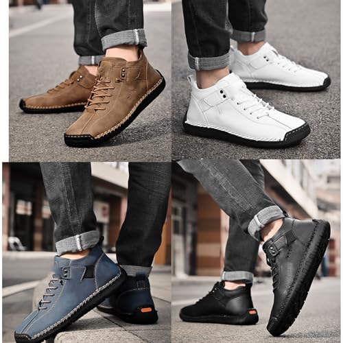 Mens Shoes Casual Handmade Mens Casual Loafers Moccasins Slip on Driving Shoes Men's Leather Handmade Platform Shoe Ankle Chukka Boots Hiking Shoe4