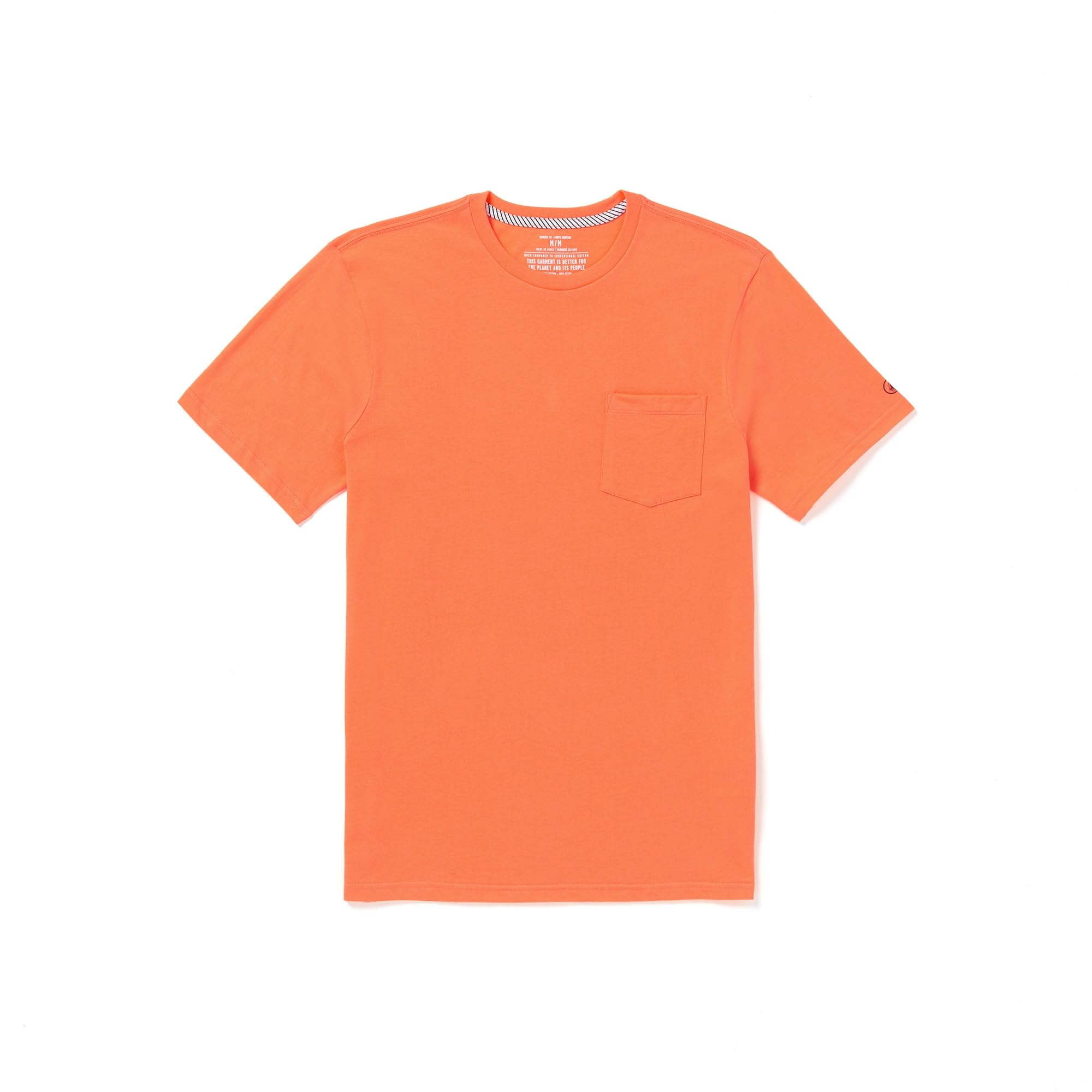 T-Shirt Volcom Solid Stone Orange Turbo S Coupe Moderne Ajust&eacute;e - 3