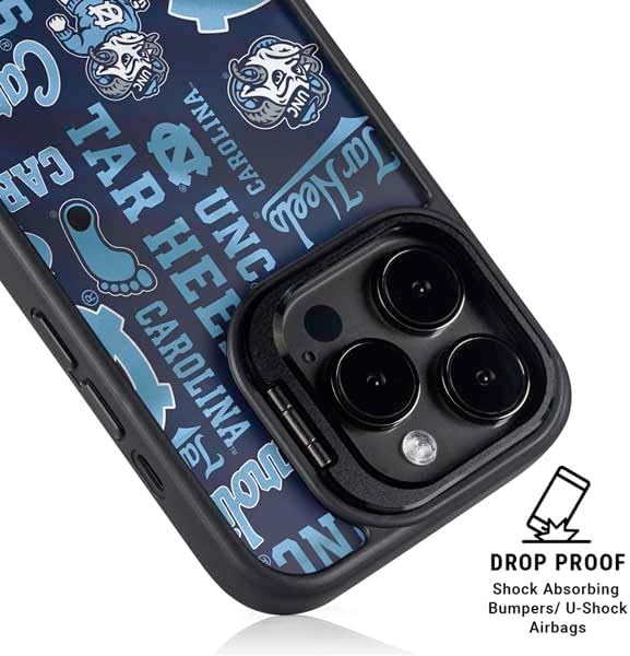 Skinit Kickstand Phone Case Compatible with iPhone 16 Pro - Officially Licensed University of North Carolina Tar Heels Design