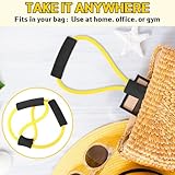 Halloscume 20 Pack Figure 8 Shaped Resistance Bands with Handles Bulk Exercise Fitness Bands Arms Shoulder Leg Stretching Gym Workout Equipment for Muscle Training Women Men (50 Lbs,Yellow) - Image 5