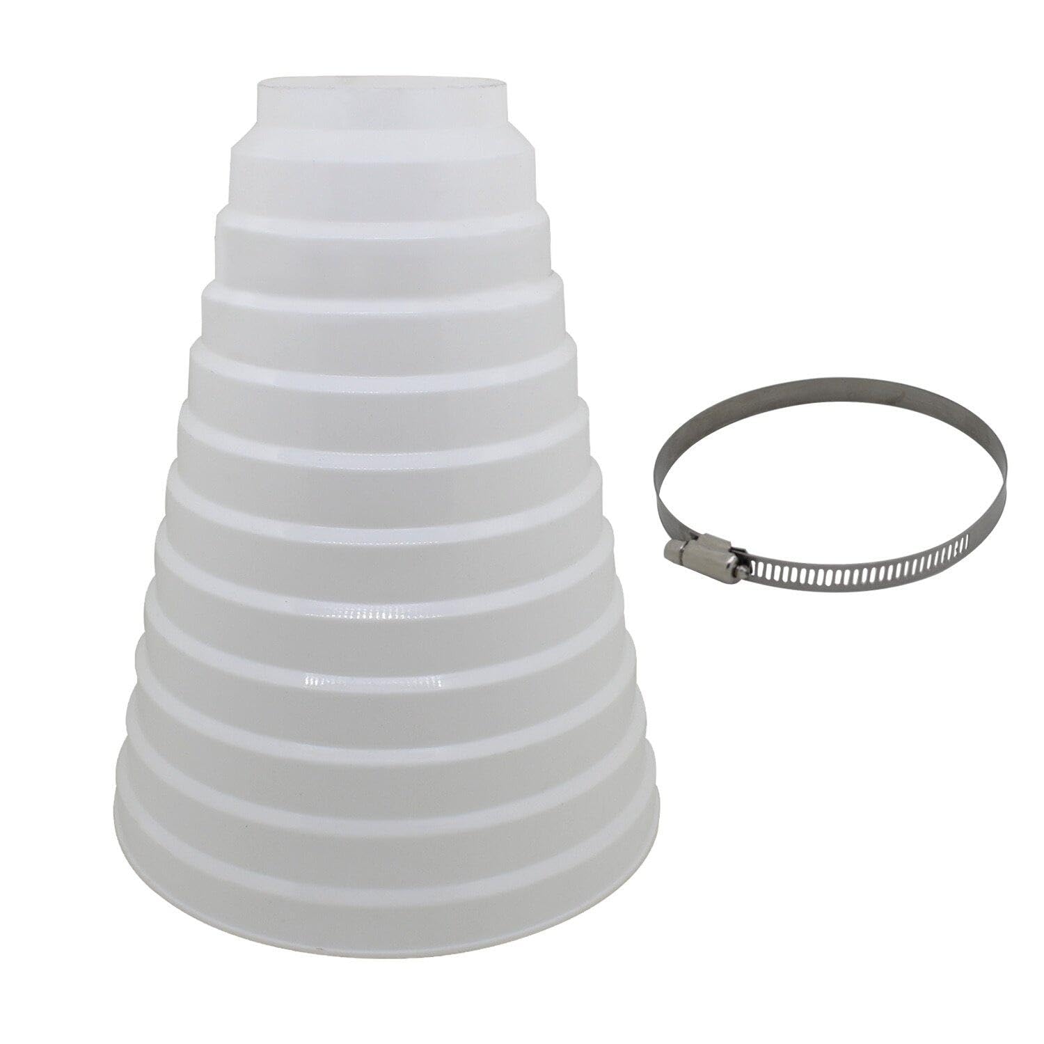 Luxylei Abs Universal Reducer for Ventilation Systems Diameter 80mm to 200mm Duct Reducer Connector Air Duct Reducer Variable Sizes