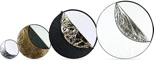 Miniatura 8 de Westcott Reflector plegable 5 en 1 con superficie dorada (30") para fotografía y video. Incluye estuche de transporte