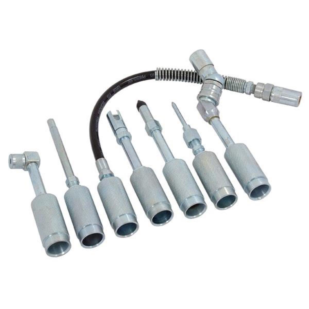Neilsen 7 Piece Grease Gun Adaptor / Lube Accessory Kit