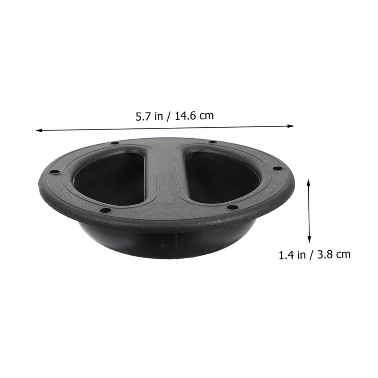 Homoyoyo Maniglia Rotonda per Altoparlante in Abs Colore Nero, 8 Pezzi, Resistente e Comoda per Trasporto e Sollevamento Casse Audio da Palco