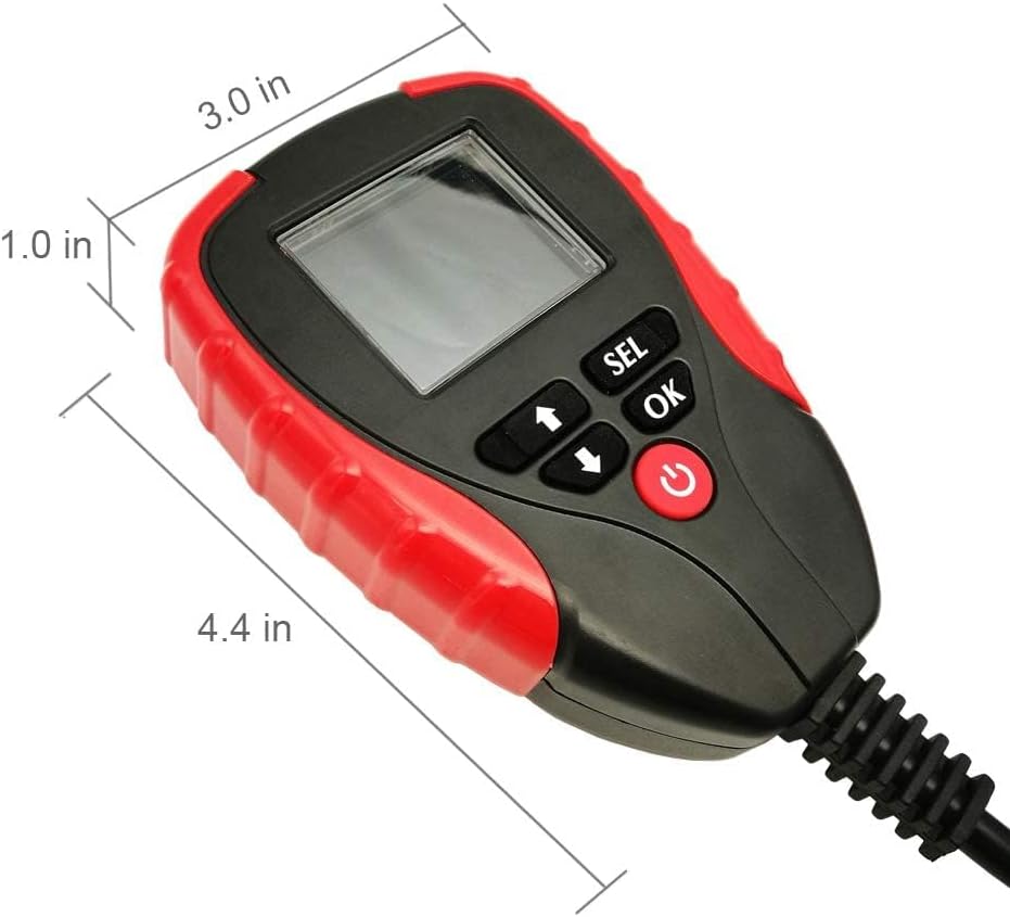 12V Car Battery Tester, Auto Battery Load Analyzer with LCD Display - Test Battery Life Percentage,Voltage, Resistance and CCA Value (AE310-1)