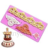 Anyana fleur de lis impression lace Candy Silicone Mold for Sugarcraft, Cake Decoration, Cupcake Topper, Fondant, Jewelry, Polymer Clay, Crafting Projects, Non stick easy to use