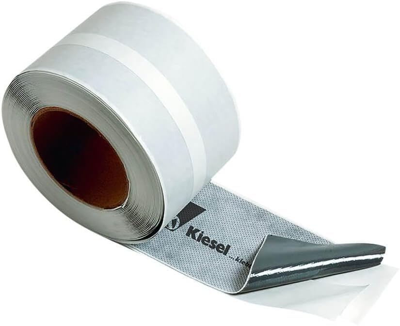 Kiesel Self-Adhesive Sealing Waterproofing Membrane Corner Tape Roll, 3.9" Band for Stone Tile and Ceramic Tile Application in Bathroom, Shower Flooring Underlayment for Interior and Exterior Areas