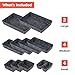 Rajas Goods Drawer Organizer Compatible with Ikea Alex Drawer Unit, 10-Piece Modular Felt Tray Organizer Set, Perfect Fit (Dark)