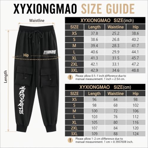Pantalon de jogging gothique noir avec cordon style décontracté