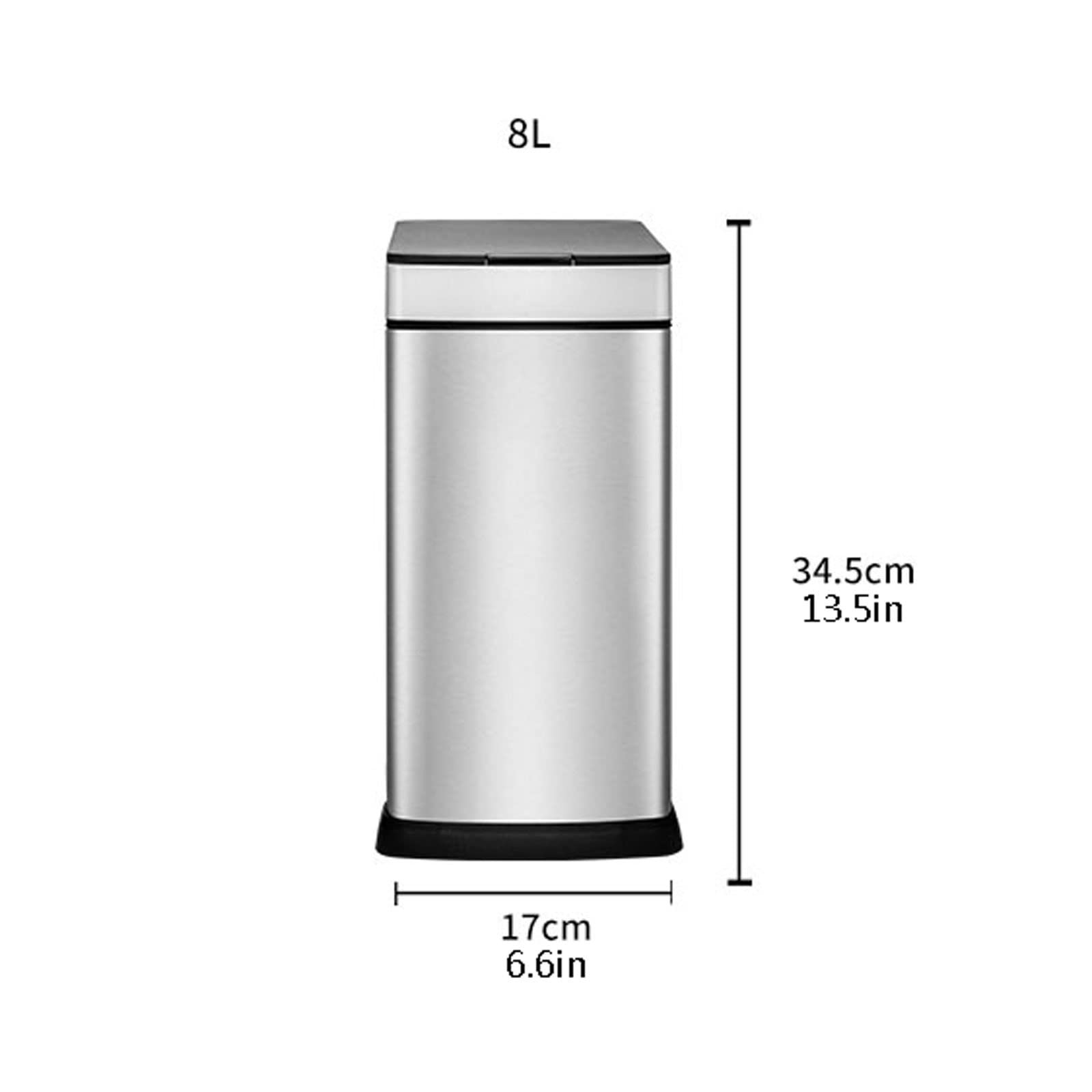 Poubelle De Salle De Bain Avec Couvercle Automatique Sans Contact, 8 Litres, Avec Détecteur De Mouvement, étanche,pour Chambre, Bureau, Salon, Blanche | Leroy Merlin