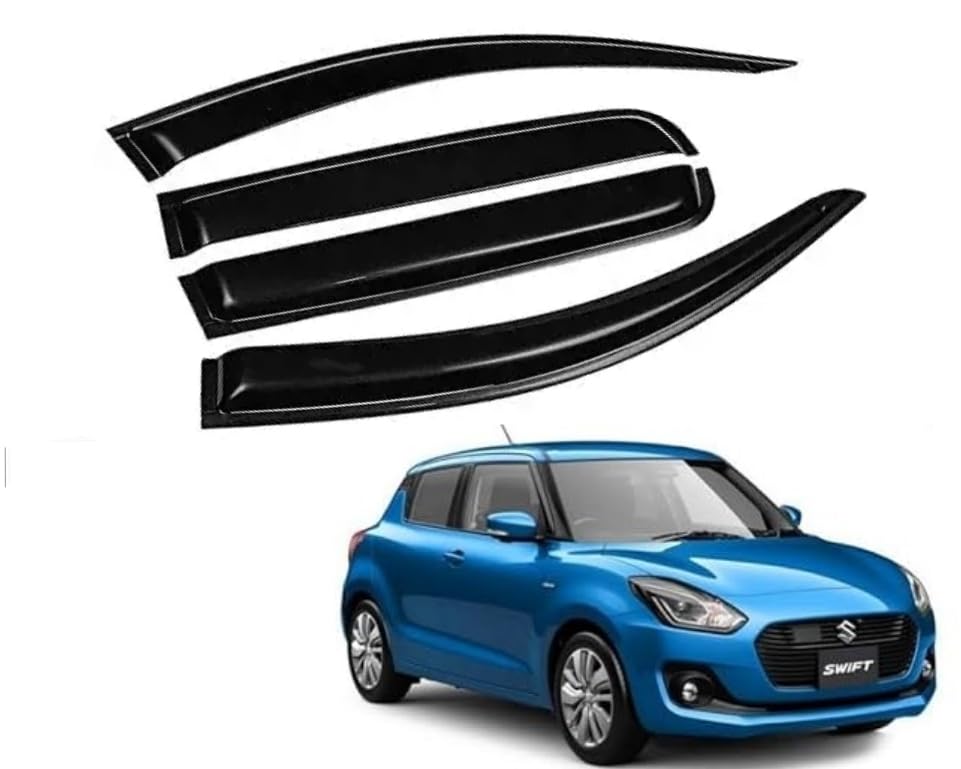 V.Ecom Car Window Visor for New Swift 2018 Door Sun Rain Deflector Guard Rainwear Sun Shade Rain Shield