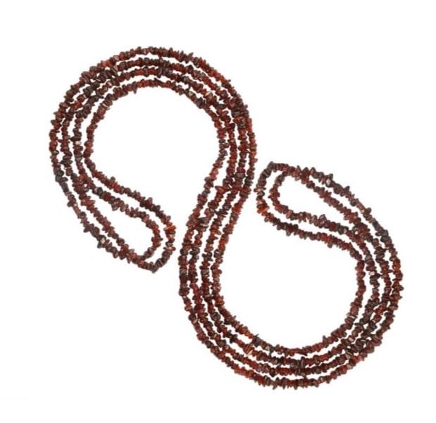 Fil de grenat rouge non coupé de 254 cm pour bijoux uniques artisanaux