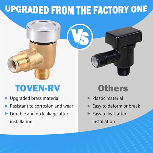 Image of Brass RV Vacuum Breaker Check Valve 571-VAC-CHK-A Camper RV Black Tank Check Valve Replace Leaking Vacuum Breaker on Black Tank System Trailer Flusher b&b Model 571 Check Valve