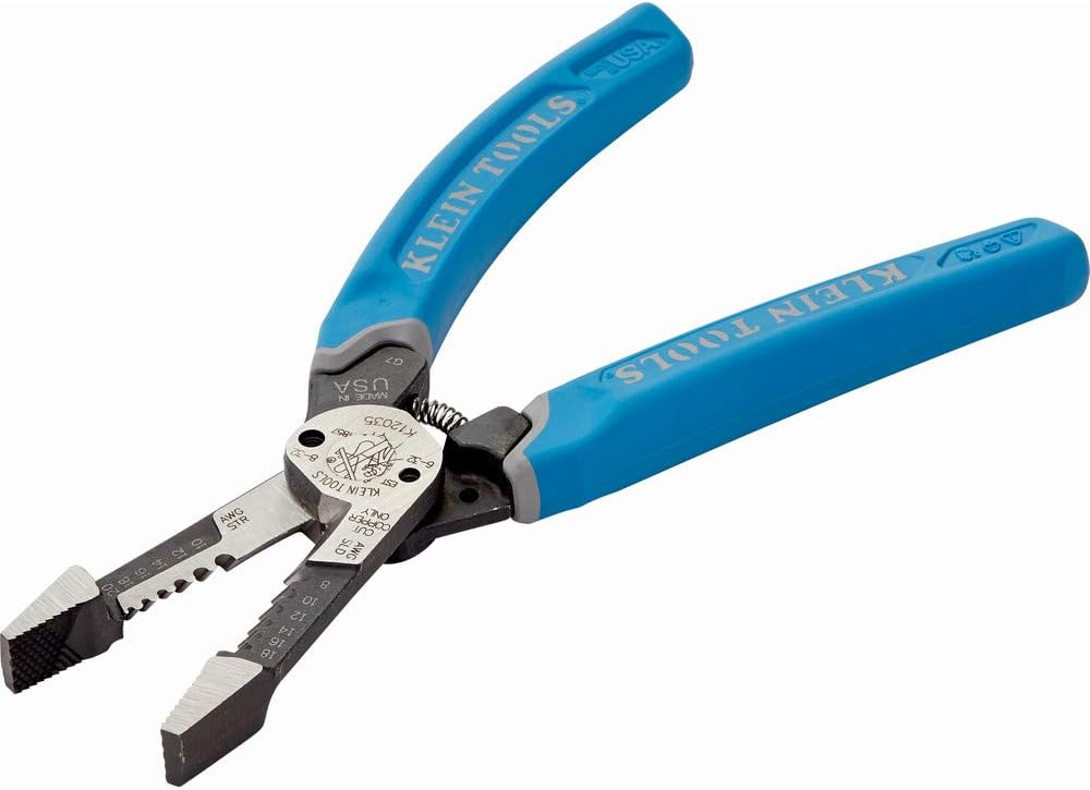 Klein Tools K12035 Klein-Kurve Wire Cutters, Made in USA, Heavy Duty Wire Stripping Tool