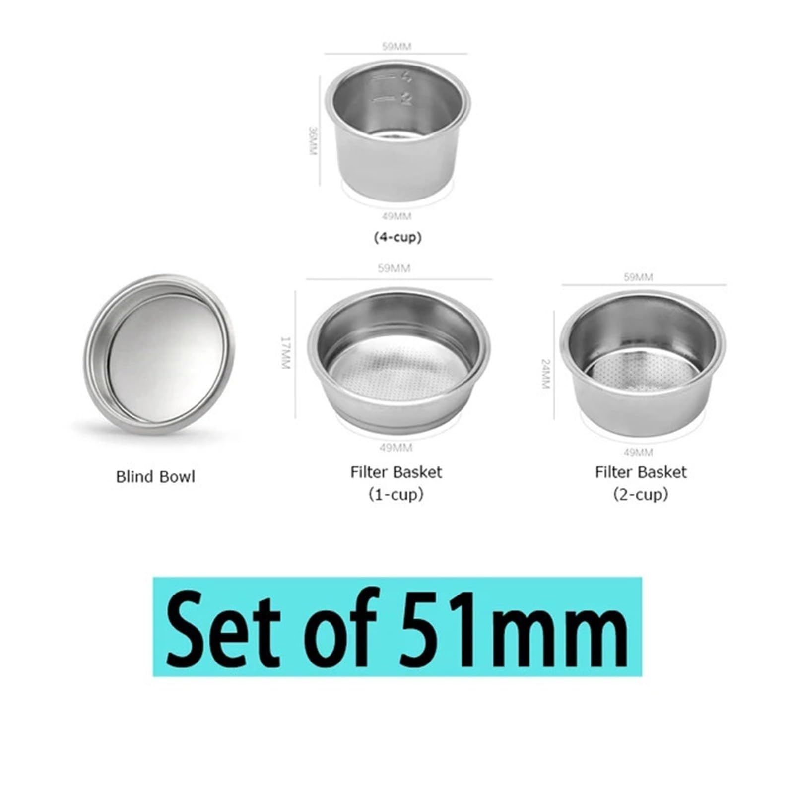Panier filtre à café, Compatible for DeLonghi, Compatible for Breville,