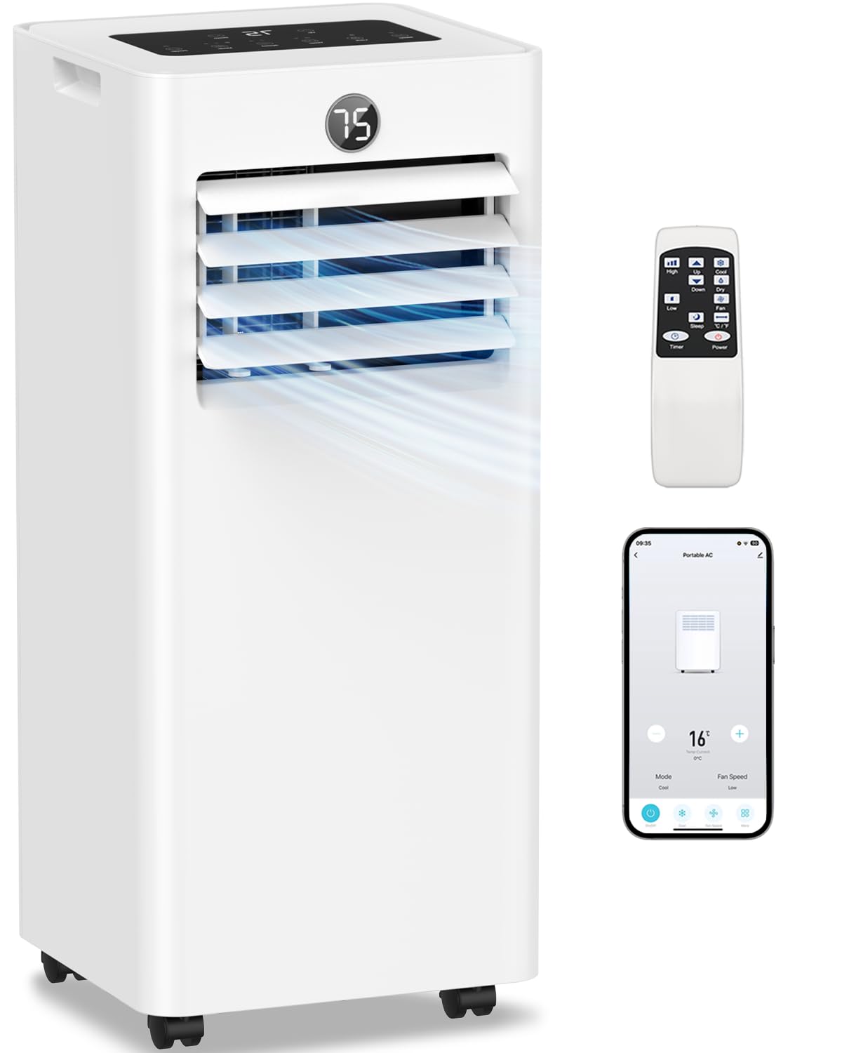 CKEARO 16,000 BTU Portable Air Conditioner