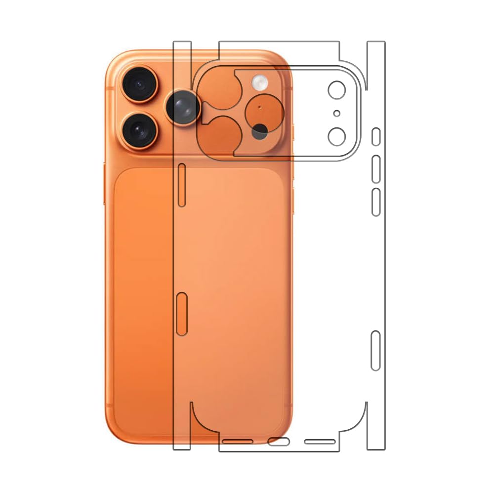 Compatible For iPhone 17 Pro Max | Unbreakable 4 layer Transparent Hydrogel Membrane (NOT GLASS) Back Screen Guard Protector (Scratchproof/Self Healing) (Coverage-Side+Back) Sp1 (Glossy)-picture-27