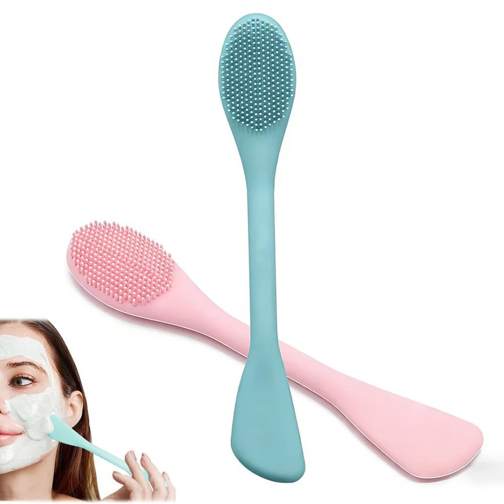 Silicone Brushes,Double-Ended Silicone Face Mask Brush,Facial Cleansing Brush, Premium Soft Facial Masks Other Skin Care Applicator Tool for Cream, Body Lotion,Moisturizer-image-11