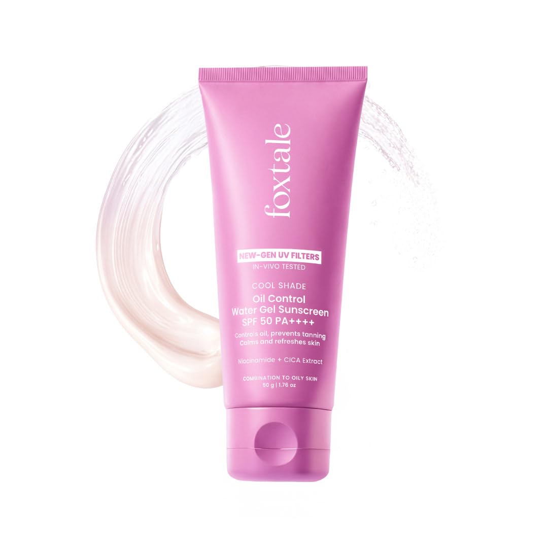 Foxtale Aqua-Gel Sunscreen SPF 50 PA++++ for Oily Skin | In-Vivo Tested | 100% New-Gen UV Filters | Prevents Tan | Controls oil, Cools & Mattefies | For oily, combination & normal skin | Lightweight, Airy, Non-Greasy, No White Cast | For Men & Women-picture-37
