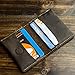 Pegai Personalized Modern Minimalist Credit Card Wallet, Distressed Leather Bifold Card Wallet - Champaign | Chestnut Brown