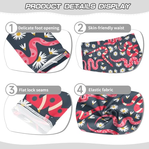 Girls Basic Leggings Baby Girls Pants Snake Soft Footless Stretchy Tights Pants 4-10Y3