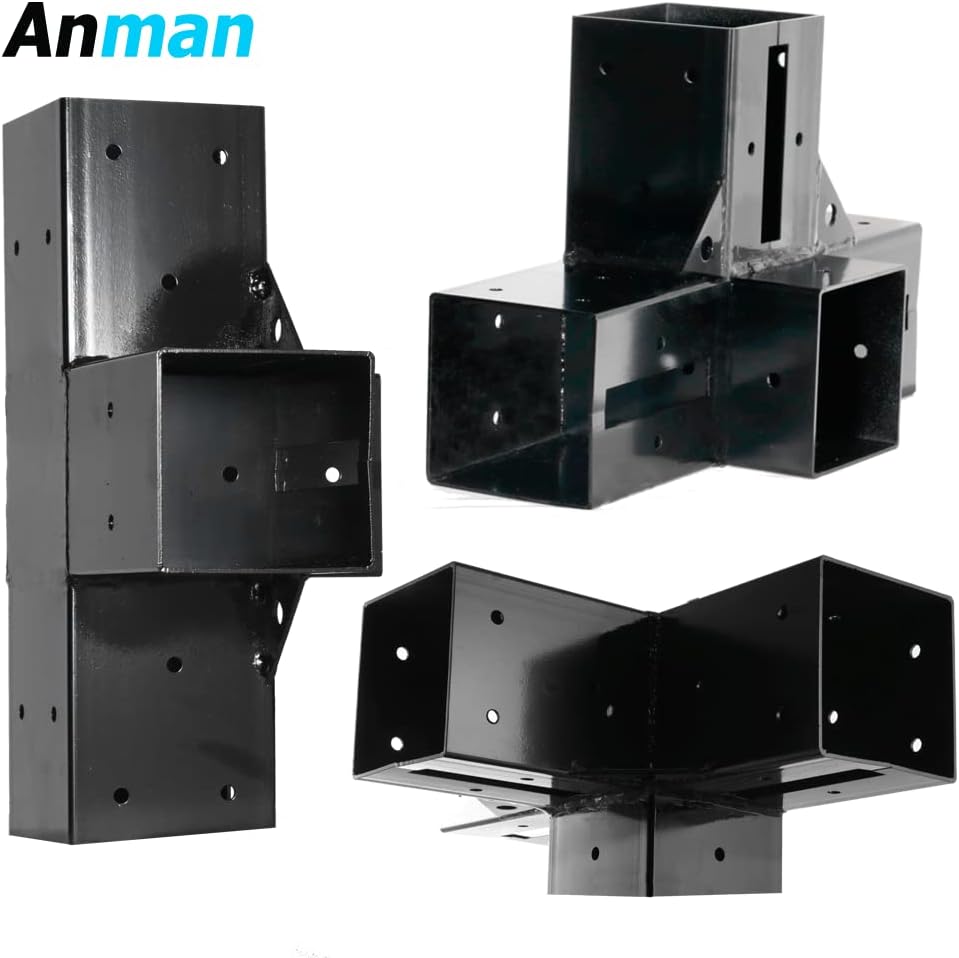 Buy Anman 3Way 90° Corner Wood Brackets with Screws for 4x4 (Actual 3