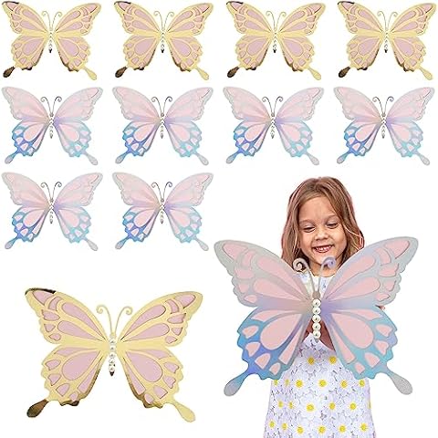12pcs 3D Butterfly Decorations with Pearl Stickers Cover