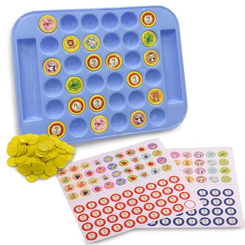 Image of Wembley Memory Chess Flip & Match Game for Kids - Educational Brain Development Puzzle Board Game with Animal & Fruit Tokens - Montessori-Inspired Learning Toy for Ages 3+