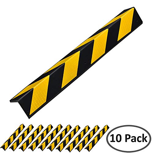 Electriduct Rubber Corner Guards 30" For Parking Columns And Garage Walls L-Shaped (Pack Of 10) #TOP1