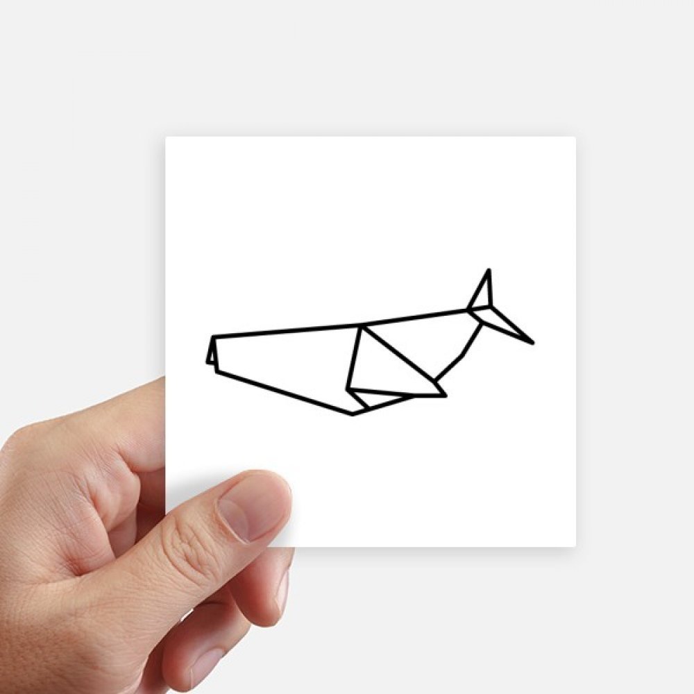 Autocollant requin géométrique pour masquer les rayures de valise et décorer un mur de chambre