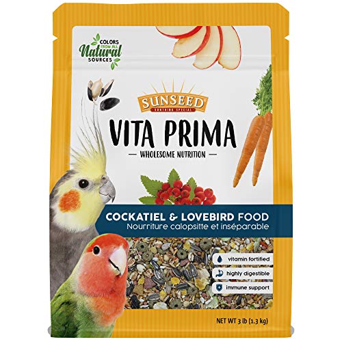 Sunseed Vita Prima Wholesome Nutrition Cockatiel & Lovebird Food, 3 LBS