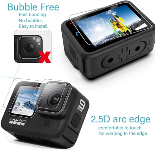 Image of VERTUS Premium Tempered Glass Screen Protector Compatible for GoPro Hero 12 / Hero 11 / Hero 10 / Hero 9 (3 P'cs Set)