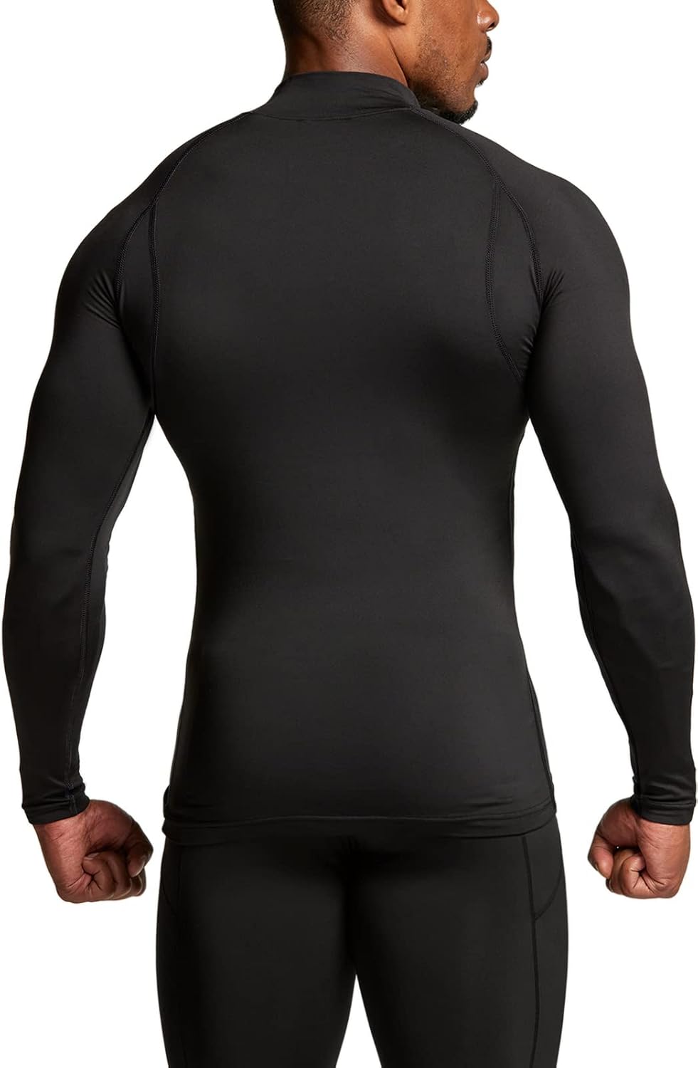 TSLA Men's Thermal Long Sleeve Compression Shirts, Mock/Turtleneck Winter Sports Running Base Layer Top - Image 3