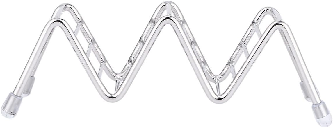NOLITOY Stainless Steel Taco Holder with 2 Grids for Tacos and Hot Dog Pancakes for Kitchen and Restaurant Use