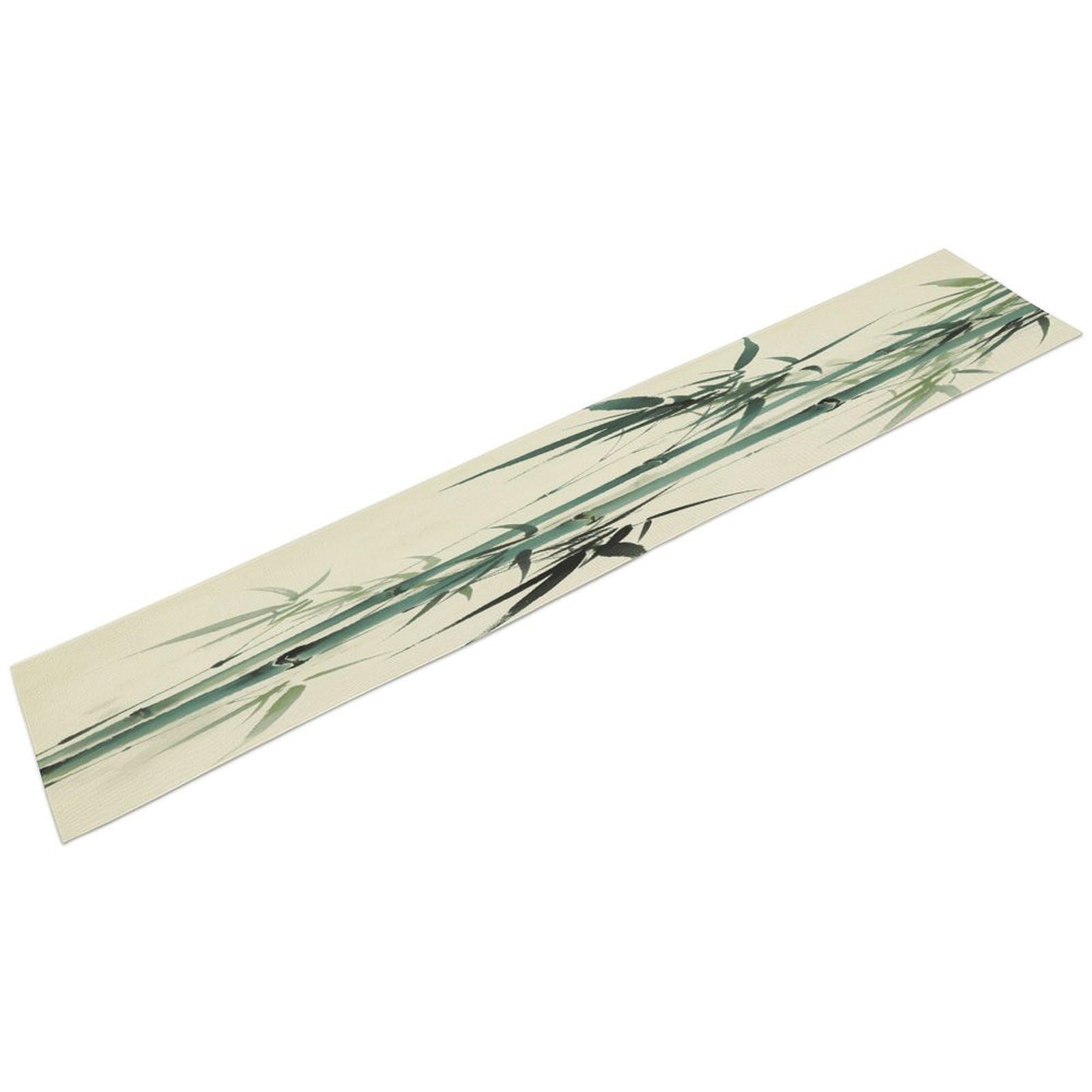 Plant Table Runner Classical Linen Dining Cloth Runner Spring Kitchen Table Decoration Seasonal Farmhouse Cloth Runners for Mothers Day Easter Wedding