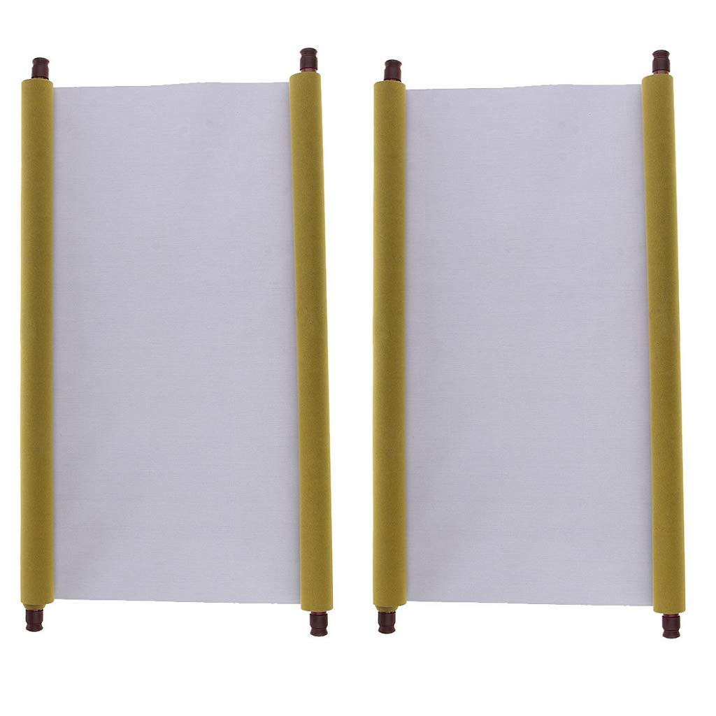 2 Rolls Reusable Large 59 x 20 inches Magic Cloth Water Writing Cloth Chinese Calligraphy Scrolls Paper Blank for Sketching and Tracing