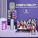 BONAOK Karaoke Microphone for Kids & Adults - Bluetooth Microphones Singing Mic with Disco Lights, Echo Effect, Built-in Speaker Portable Karaoke Player for Party Travel Gifts Q78(Space Gary)