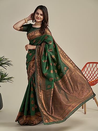 Image of Avantika Fashion Women's Kanjivaram Soft Silk Banarasi Sarees With Blouse Piece