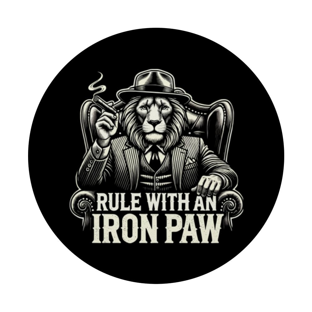 Gangster Style Mafia Lifestyle Organized Crime Family PopSockets Swappable PopGrip, Black - Image 3