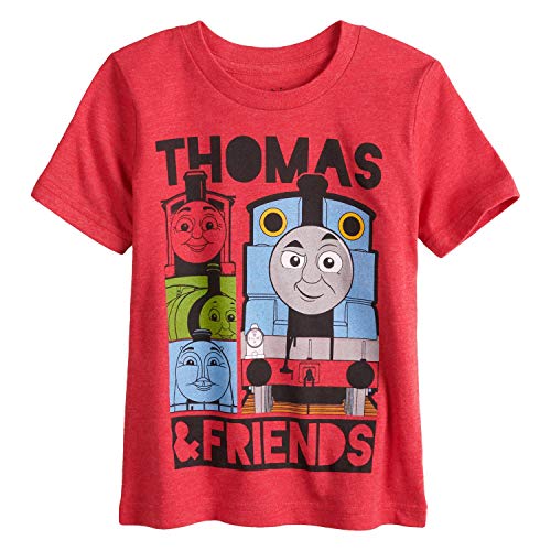 Jumping Beans Toddler Boys 2T-5T Thomas & Friends Graphic Tee 4T Red Heather