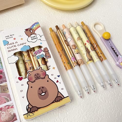 Pack 6 bolígrafos retráctiles con tinta negra 0.5 mm miniatura 2