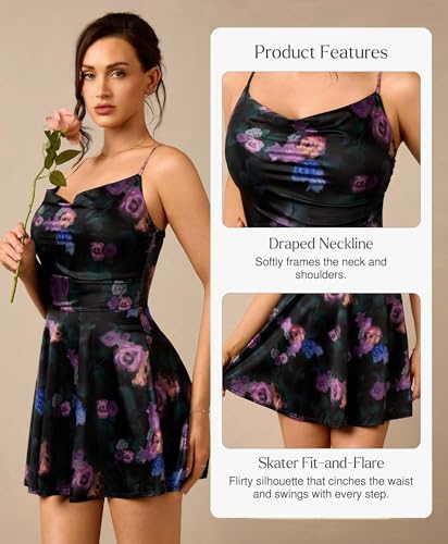 Image of Popilush Mini Corset Dress with Built in Bra, A-line Shapewear Dresses | Spaghetti Strap, Birthdays, Celebrations, Cocktail Parties and Date Nights