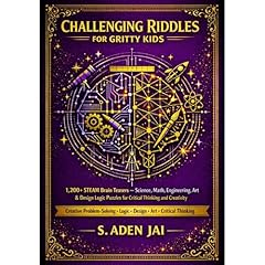 Challenging Riddles for Gritty Kids Audiolibro Por S. Aden Jai arte de portada