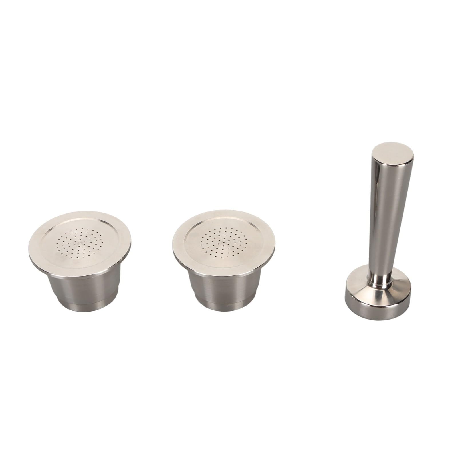 Ejoyous Cápsula de café Recargable, Cápsula de café Reutilizable de Acero Inoxidable, Tapa de Silicona Reutilizable, Distribución Uniforme del Agua, Fácil Llenado y Limpieza, para Usuarios de